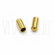 Ponteira para Cordão em Aço Inoxidável Dourado com Furo 2mm Ponteira para Cordão em Aço Inoxidável Dourado com Furo 2mm